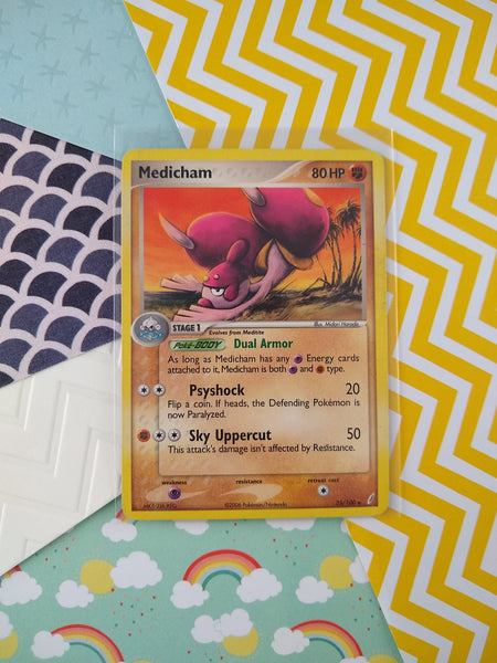 Vintage Rare - Medicham EX Crystal Guardians Non-Holo Pokemon Card 25/ Pfaltzcraftsmore Vintage Rare - Medicham EX Crystal Guardians Non-Holo Pokemon Card 25/ Pfaltzcraftsmore