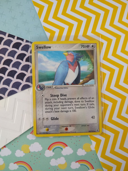 Vintage Rare - Swellow EX Delta Species Non-Holo Pokemon Card 32/113 - Pfaltzcraftsmore Vintage Rare - Swellow EX Delta Species Non-Holo Pokemon Card 32/113 - Pfaltzcraftsmore