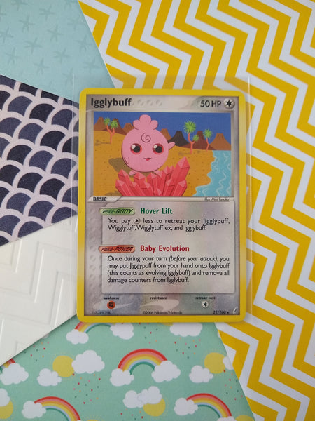 Vintage Rare - Igglybuff EX Crystal Guardians Non-Holo Pokemon Card 21 Pfaltzcraftsmore Vintage Rare - Igglybuff EX Crystal Guardians Non-Holo Pokemon Card 21 Pfaltzcraftsmore