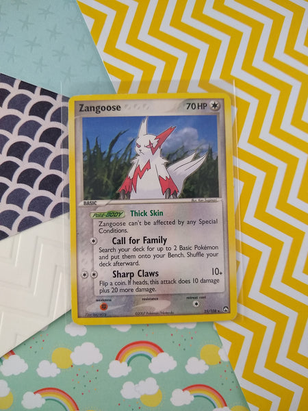 Vintage Rare - Zangoose EX Power Keepers Non-Holo Pokemon Card 25/108 - LP