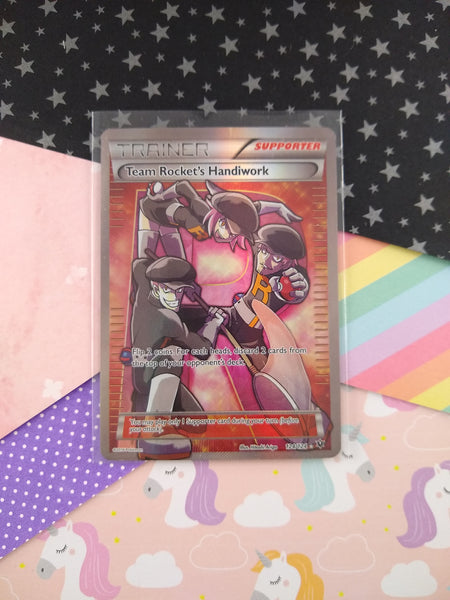 Pokemon TCG - Team Rocket's Handiwork Fates Collide Full Art Holo Card 124/124 - VG