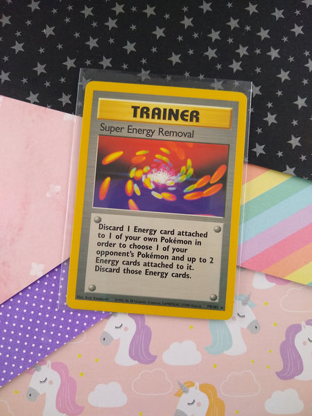 Vintage Rare - Super Energy Removal Base Non-Holo Pokemon Card 79/102 - VG