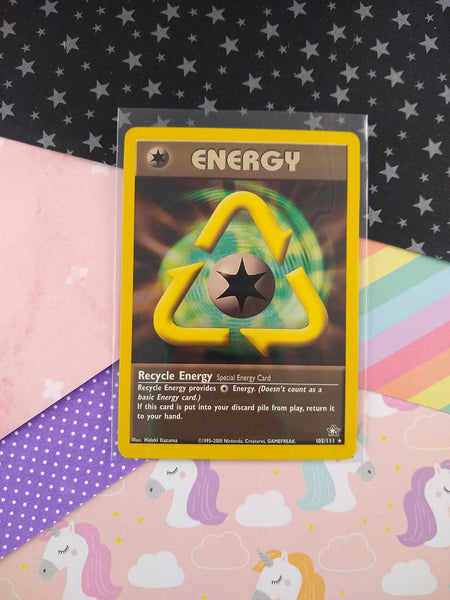 Vintage Rare - Recyle Energy Neo Genesis Non-Holo Pokemon Card 105/111 - VG