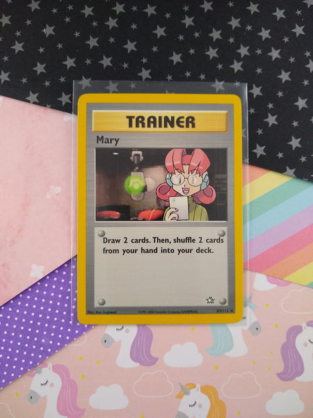 Vintage Rare - Mary Neo Genesis Non-Holo Pokemon Card 87/111 - VG