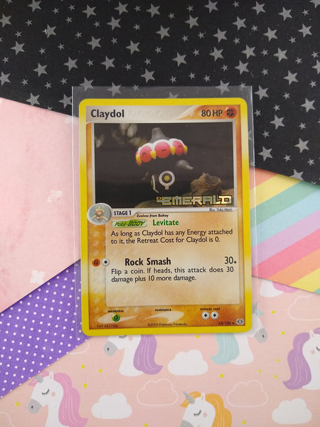 Pokemon TCG - Claydol EX Emerald Holo (Stamped) Card 24/106 - VG