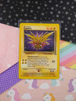 Vintage Rare - Zapdos Fossil Non-Holo Pokemon Card 30/62 - VG (B)