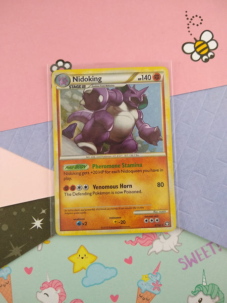 Pokemon TCG - Nidoking Triumphant Holographic Pokemon Card 6/102 - VG Pokemon TCG - Nidoking Triumphant Holographic Pokemon Card 6/102 - VG