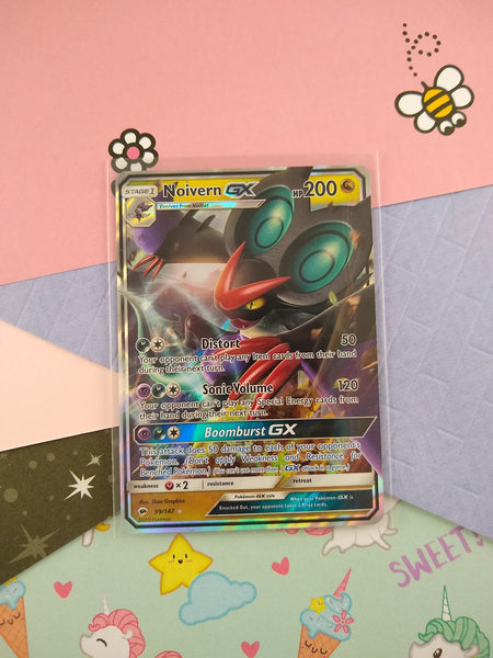 sonic pokemon card gx Pokemon TCG - Noivern GX Burning Shadows Full Art Holo Card 99/147