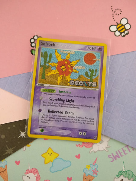 Pokemon TCG Uncommon Solrock EX Deoxys Stamped Holo Card 47/107 - VG Pfaltzcraftsmore Pokemon TCG Uncommon Solrock EX Deoxys Stamped Holo Card 47/107 - VG Pfaltzcraftsmore
