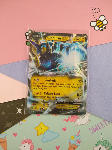 Pokemon TCG - Thundurus EX Roaring Skies Full Art Holo Card 26/108 - V Pfaltzcraftsmore Pokemon TCG - Thundurus EX Roaring Skies Full Art Holo Card 26/108 - V Pfaltzcraftsmore