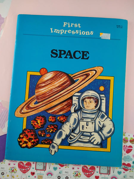Vintage 1990 Watermill Press Softcover First Impressions: Space Activity Coloring Book