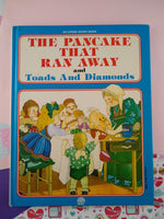 Vintage 1985 1st Ed. Upside Down Book The Pancake That Ran Away/Toads and Diamonds