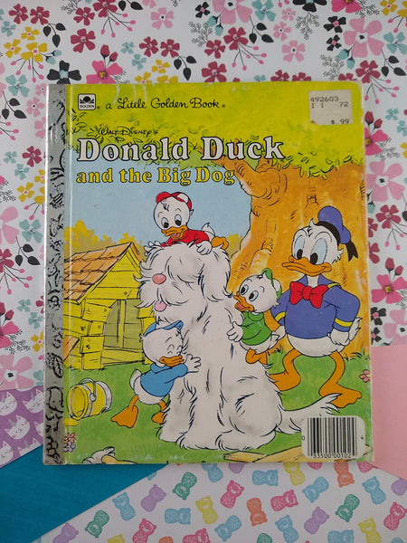 Vintage 1986 Little Golden Book: Donald Duck and the Big Dog Hardcover