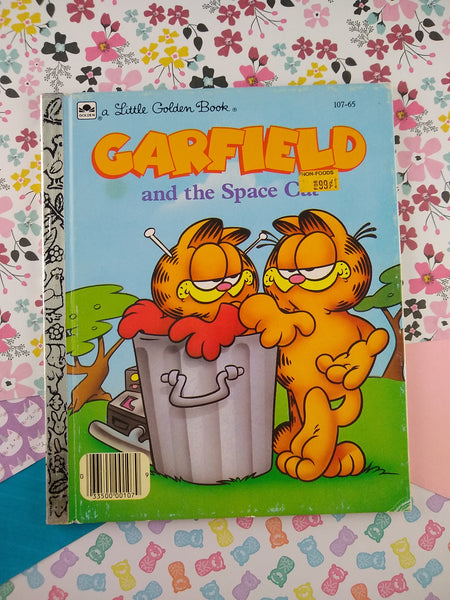 Vintage 1988 Little Golden Book: Garfield and the Space Cat Hardcover