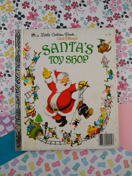 Vintage 1950 Little Golden Book: Santa's Toy Shop Hardcover