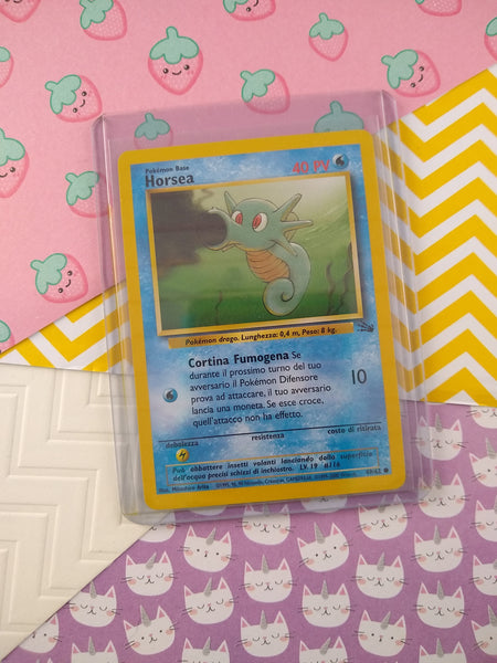 Vintage Common (Italian) - Horsea Fossil Non-Holo Pokemon Card 49/62 - Pfaltzcraftsmore Vintage Common (Italian) - Horsea Fossil Non-Holo Pokemon Card 49/62 - Pfaltzcraftsmore