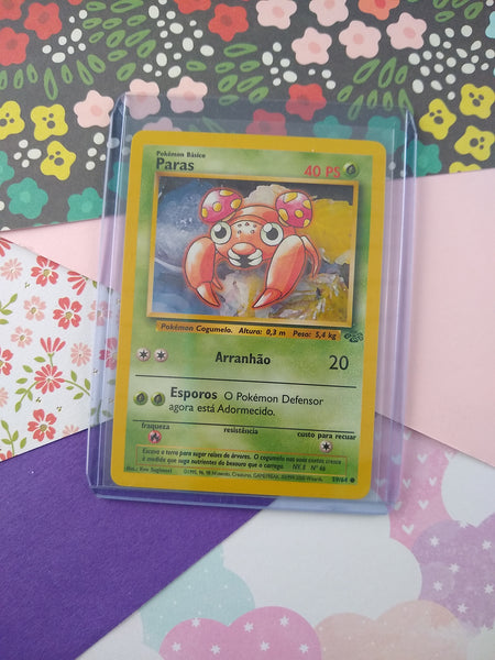 Vintage Common (Portuguese) - Paras Jungle Non-Holo Pokemon Card 59/64 Pfaltzcraftsmore Vintage Common (Portuguese) - Paras Jungle Non-Holo Pokemon Card 59/64 Pfaltzcraftsmore