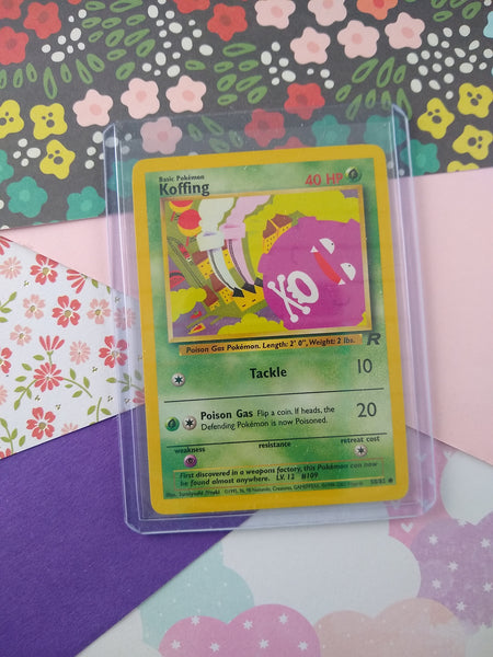 Vintage Common - Koffing Team Rocket Non-Holo Pokemon Card 58/82 - NM Pfaltzcraftsmore Vintage Common - Koffing Team Rocket Non-Holo Pokemon Card 58/82 - NM Pfaltzcraftsmore