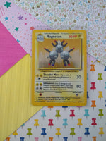 Vintage Rare - Magneton Base Set Holographic Pokemon Card 9/102 - MP (B)