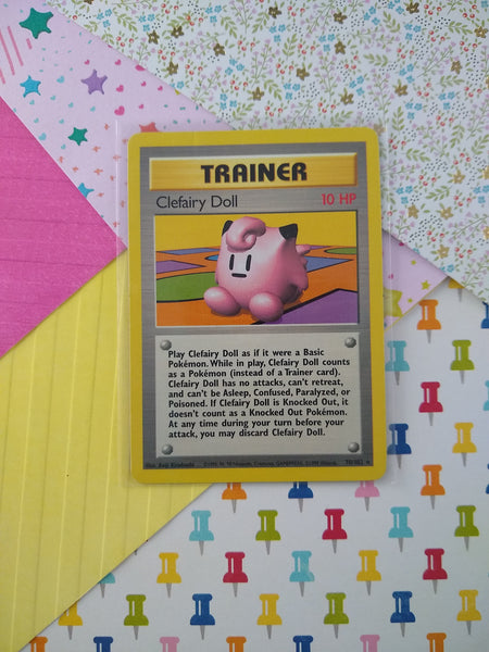 Vintage Rare - Clefairy Doll Base Non-Holo Pokemon Card 70/102 - VG (D)