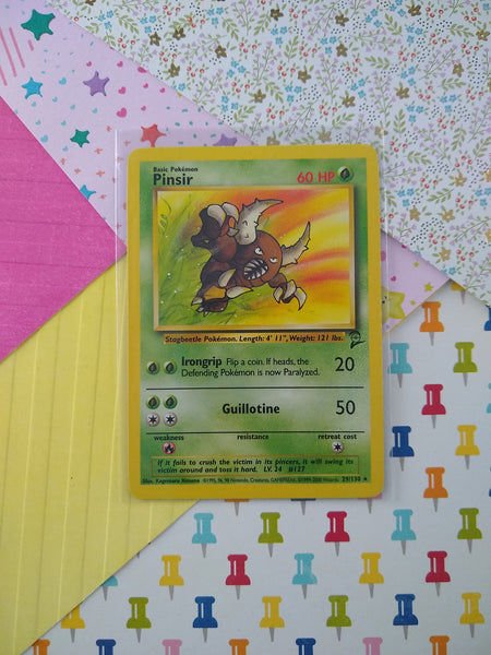 Vintage Rare - Pinsir Base Set 2 Non-Holo Pokemon Card 29/130 - LP