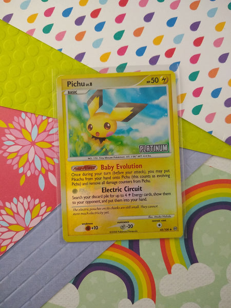 Pokemon TCG - Pichu EX Platinum (Stamped) Reverse Holographic Card 45/ Pfaltzcraftsmore Pokemon TCG - Pichu EX Platinum (Stamped) Reverse Holographic Card 45/ Pfaltzcraftsmore