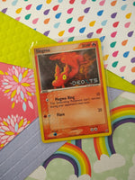 Pokemon TCG - Slugma EX Deoxys (Stamped) Holographic Card 75/107 - LP