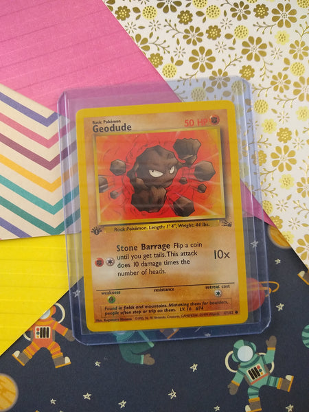 Vintage Common - 1st Edition Geodude Fossil Non-Holo Pokemon Card 47/6 Pfaltzcraftsmore Vintage Common - 1st Edition Geodude Fossil Non-Holo Pokemon Card 47/6 Pfaltzcraftsmore