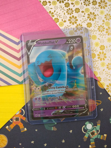 wobbuffet pokemon card Pokemon TCG - Wobbuffet V Sword & Shield Full Art Holo Card 086/202