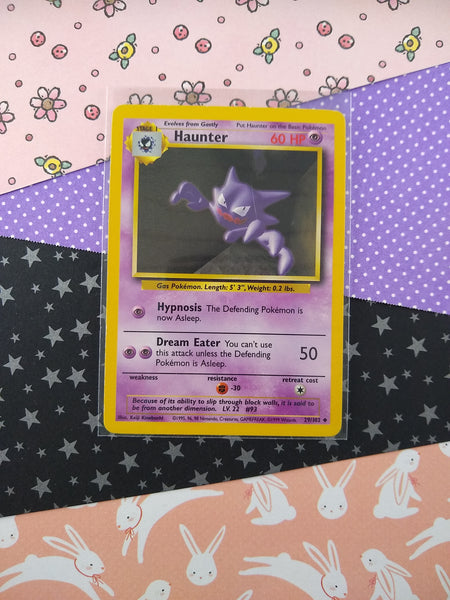 Vintage Uncommon - Haunter Base Set Non-Holo Pokemon Card 29/102 - LP Pfaltzcraftsmore Vintage Uncommon - Haunter Base Set Non-Holo Pokemon Card 29/102 - LP Pfaltzcraftsmore