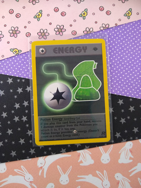 Vintage Uncommon - 1st Edition Potion Energy Team Rocket Non-Holo Pokemon Energy Card 82/82 - VG