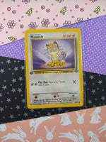 Vintage Common - 1st Edition Meowth Jungle Non-Holo Pokemon Card 56/64 - VG (C)