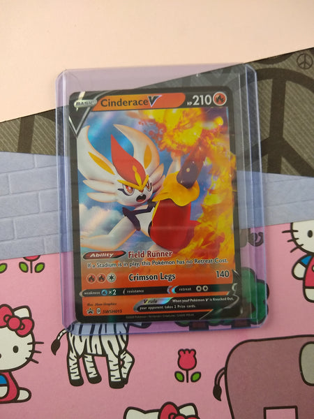Pokemon TCG - Cinderace V Sword & Shield Promo Full Art Holo Card SWSH Pfaltzcraftsmore Pokemon TCG - Cinderace V Sword & Shield Promo Full Art Holo Card SWSH Pfaltzcraftsmore