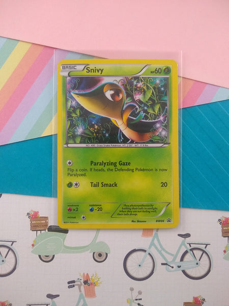 Pokemon TCG - Snivy Black & White Promo Holographic Card BW06 - VG Pfaltzcraftsmore Pokemon TCG - Snivy Black & White Promo Holographic Card BW06 - VG Pfaltzcraftsmore