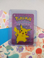 Vintage 1990's Pokemon Trading Vending Prism Shiny Holo Sticker Pikachu #25 - NM