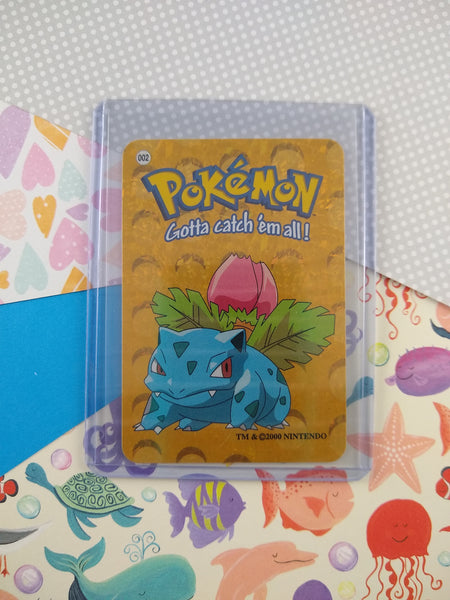 Vintage 1990's Pokemon Trading Vending Prism Shiny Holo Sticker Ivysaur #02 - NM