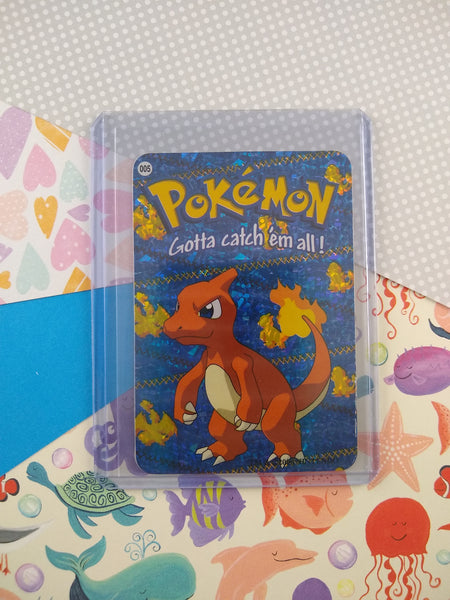 Vintage 1990's Pokemon Trading Vending Prism Shiny Holo Sticker Charmeleon #05 - NM