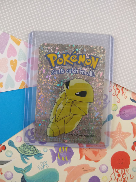 Vintage 1990's Pokemon Trading Vending Prism Shiny Holo Sticker Kakuna #14 - NM