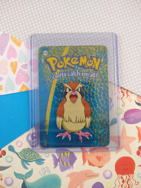 Vintage 1990's Pokemon Trading Vending Prism Shiny Holo Sticker Pidgey #16 - NM