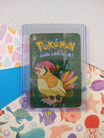 Vintage 1990's Pokemon Trading Vending Prism Shiny Holo Sticker Pidgeotto #17 - NM