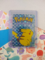 Vintage 1990's Pokemon Trading Vending Prism Shiny Holo Sticker Pikachu #25 - NM