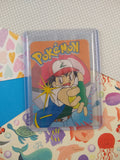 Vintage 1990's Pokemon Trading Vending Prism Shiny Holo Sticker Pikachu #25 - NM