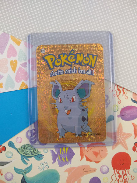 Vintage 1990's Pokemon Trading Vending Prism Shiny Holo Sticker Nidoran #29 - NM