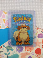 Vintage 1990's Pokemon Trading Vending Prism Shiny Holo Sticker Growlithe #58 - NM