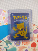 Vintage 1990's Pokemon Trading Vending Prism Shiny Holo Sticker Abra #63 - NM