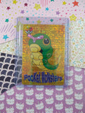 Vintage 1990's Pokemon Trading Vending Prism Shiny Holo Sticker Caterpie - NM