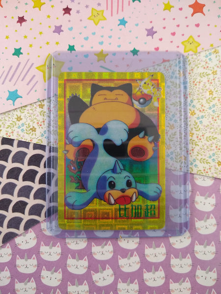 Vintage 1990's Pokemon Anime Collection Trading Vending Prism Shiny Holo Sticker - NM