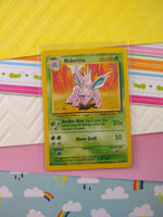 Vintage Uncommon - Nidorino Base Set Non-Holo Pokemon Card 37/102 - VG