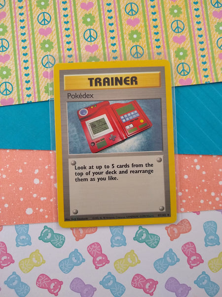 Vintage Uncommon - Pokedex Base Set Non-Holo Pokemon Card 87/102 - LP