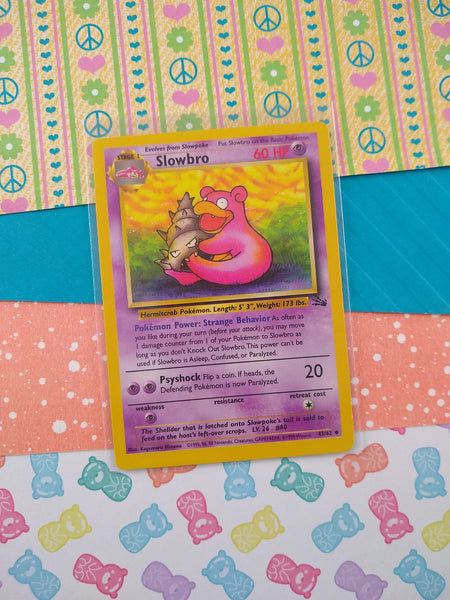 Vintage Uncommon - Slowbro Fossil Non-Holo Pokemon Card 43/62 - VG Pfaltzcraftsmore Vintage Uncommon - Slowbro Fossil Non-Holo Pokemon Card 43/62 - VG Pfaltzcraftsmore